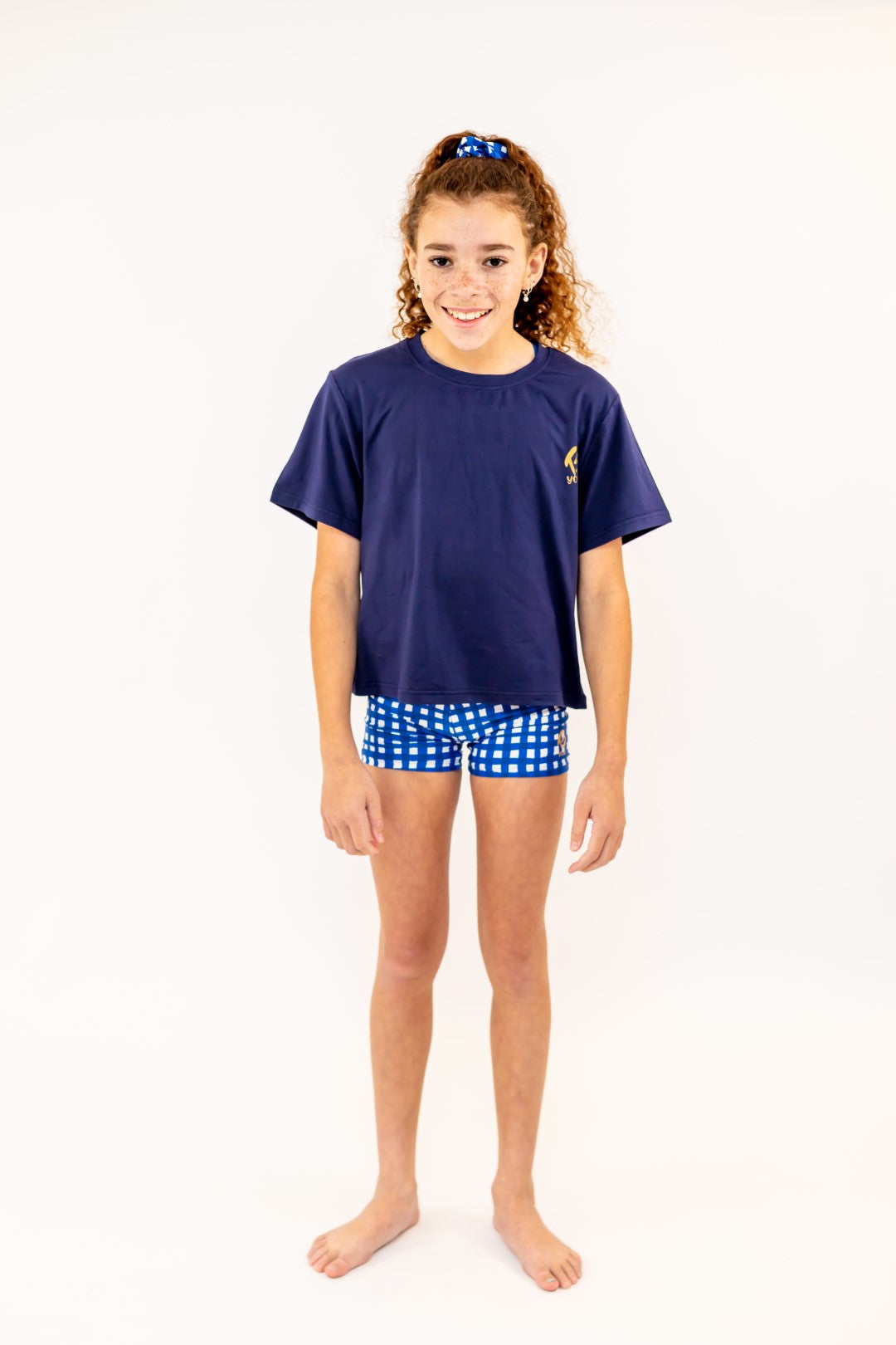 Navy Cropped T Shirt