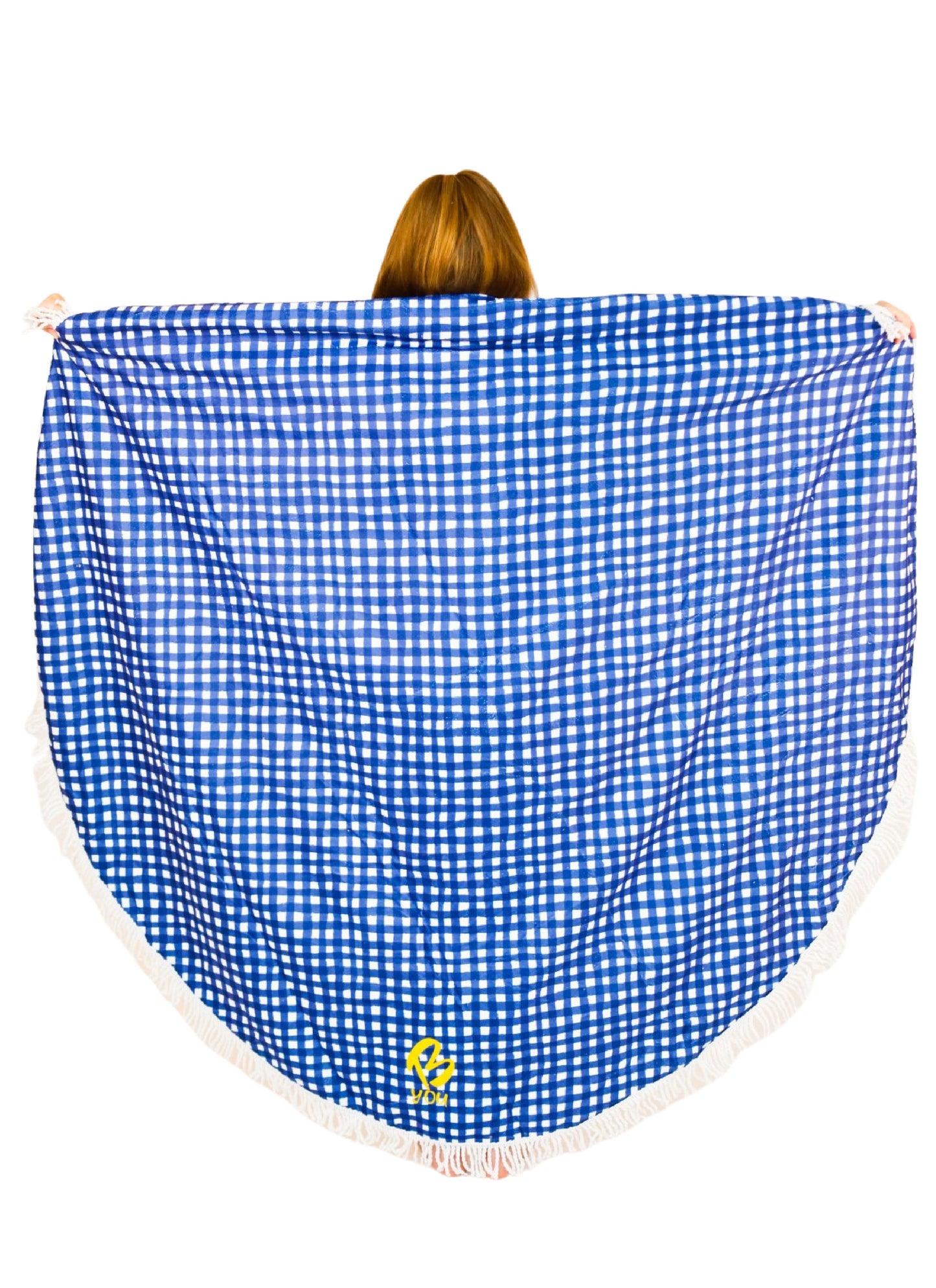 Floral Check - Round Beach Towels