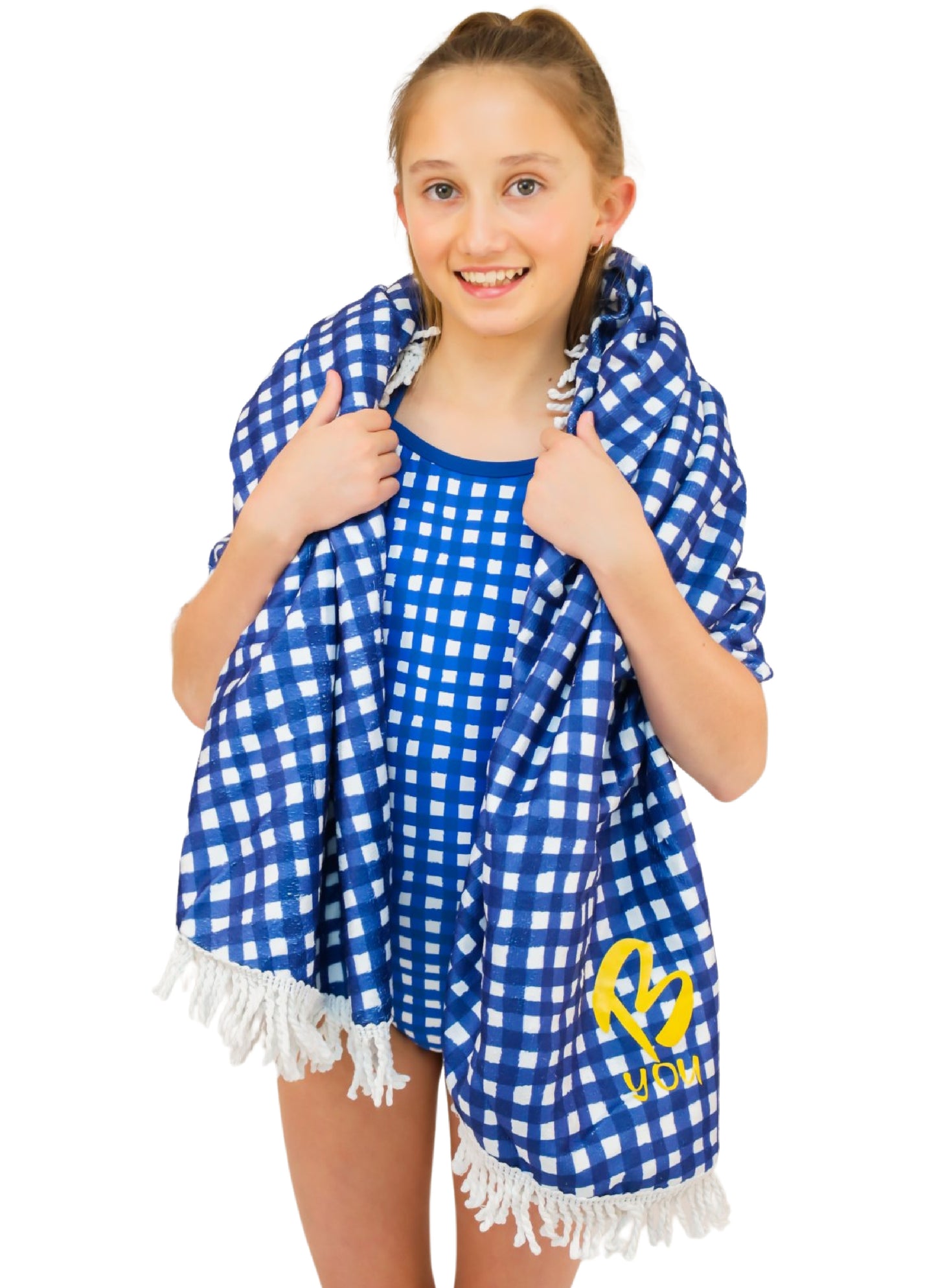 Floral Check - Round Beach Towels