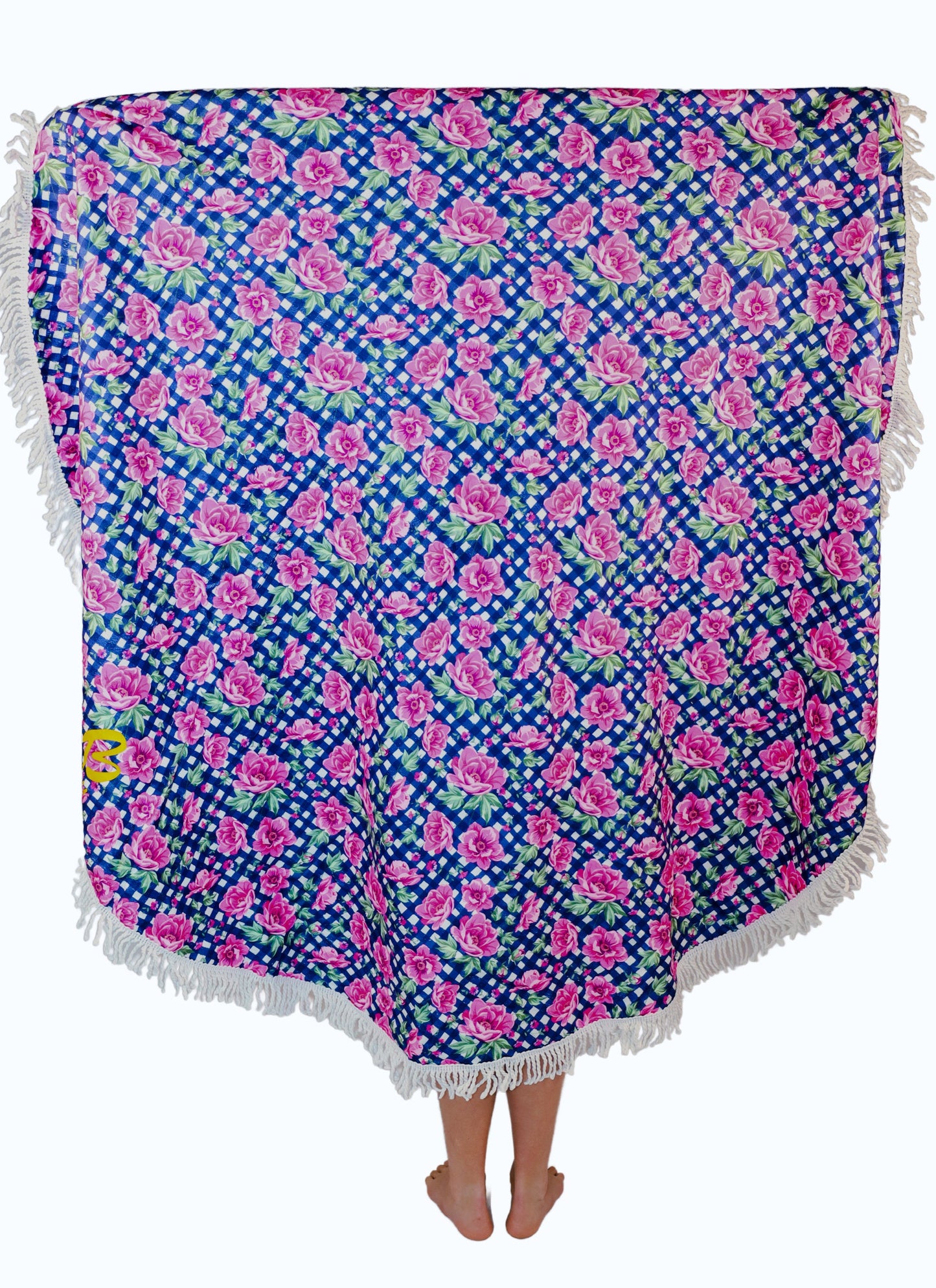 Floral Check - Round Beach Towels