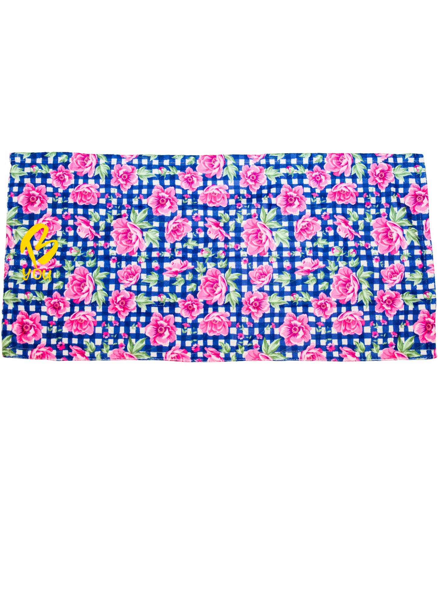 Floral Check - Round Beach Towels