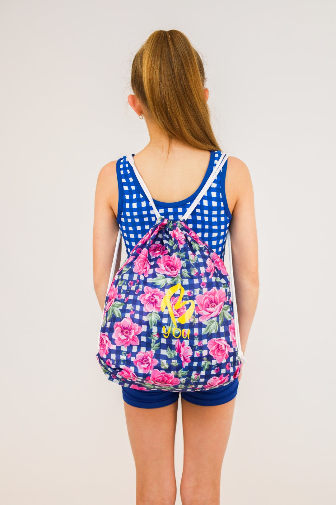 Floral Check - Waterproof Drawstring Back Pack