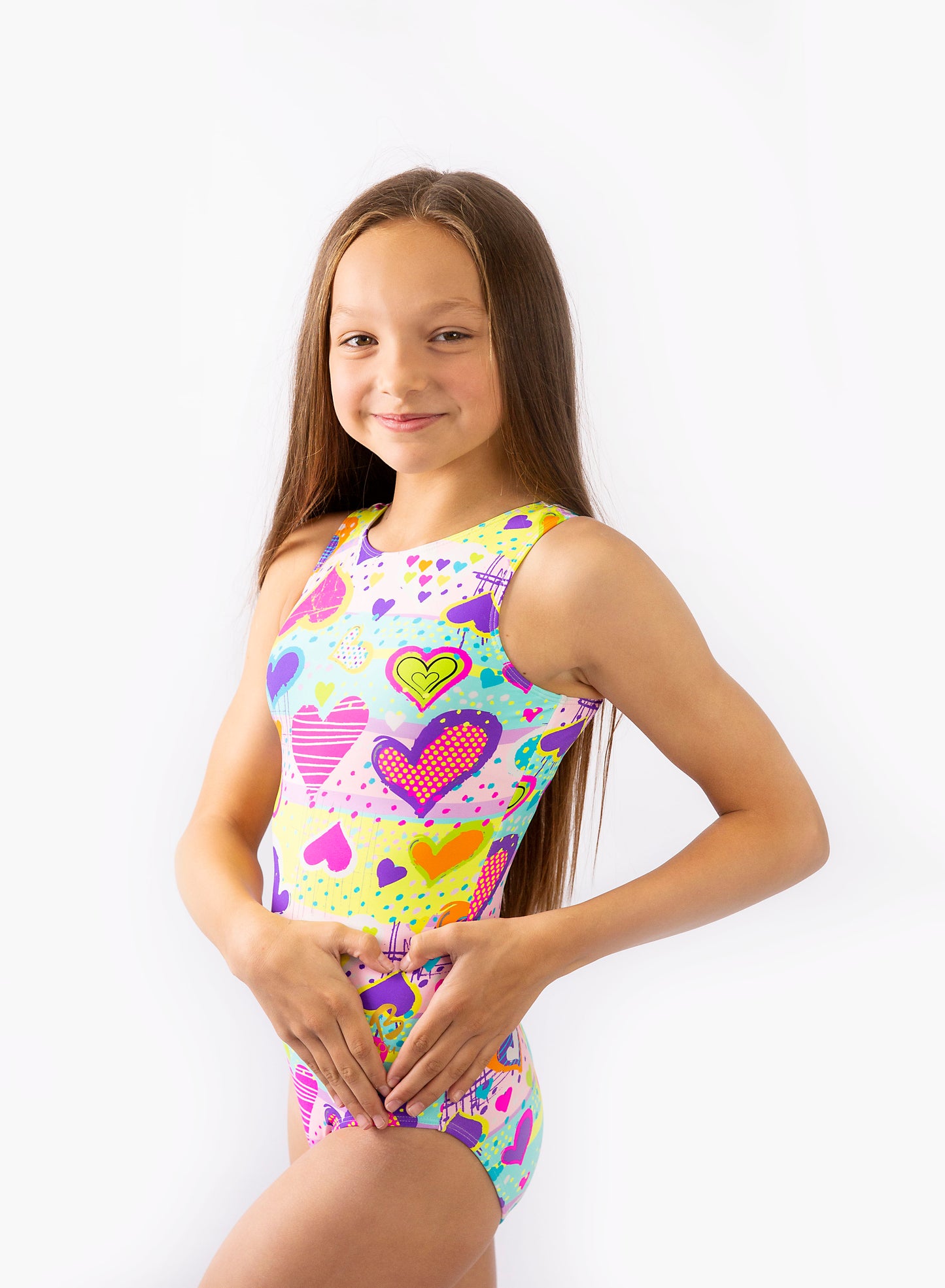 Crazy Heart Gymnastics Leotard