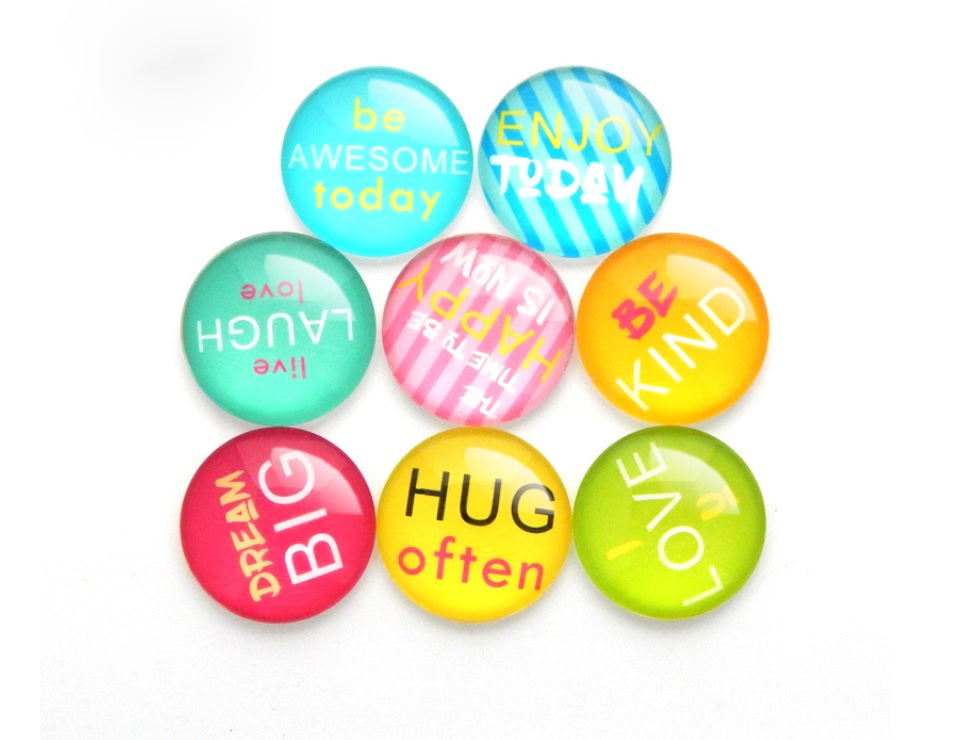 Yellow Pink green Blue Inspirational Quotes Motivational Magnets Gymnastics Leotard Australia, USA, UK, NZ Athlete Dream Big Be Kind I love U Live Laugh Love Hug Often Be Awesome Today Enjoy Today The Time To Be Happy is Now