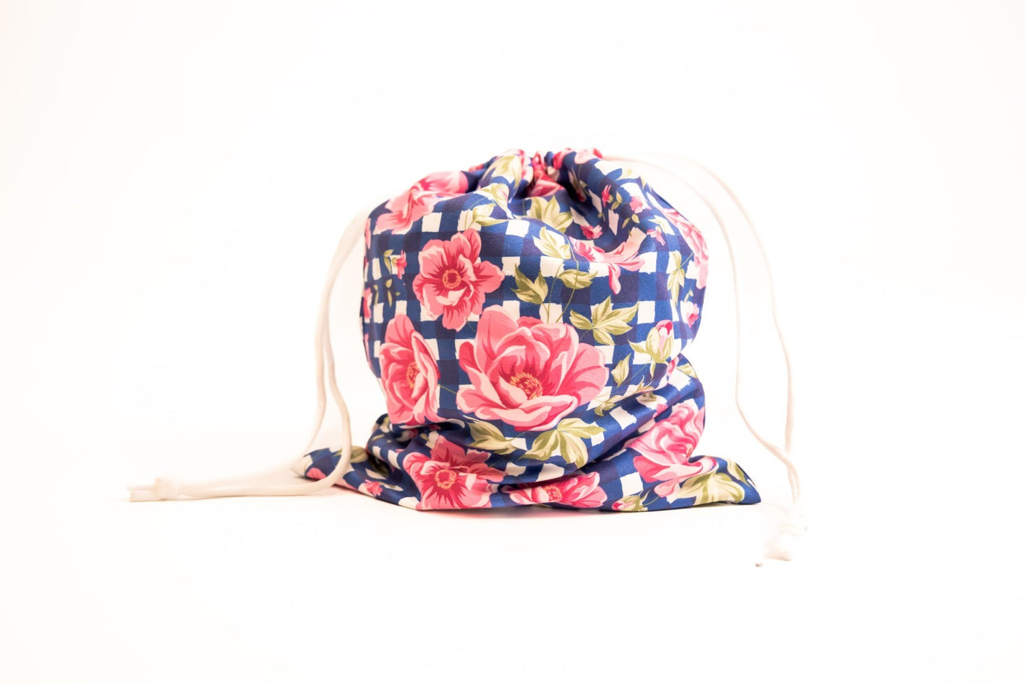 Floral Check - Drawstring Bags