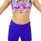 Purple Bike Shorts for Girls. Bike Pants, Gymnastics Leotards, Two Piece Set, Activewear for Girls. Swimwear, Crop top Set, Gym Shorts, Booty Shorts for Dance.  Matching swimwear available. Cotton Hooded Towels for swimming and the beach. B you Active, Swimwear and Leotards. Activewear for girls.