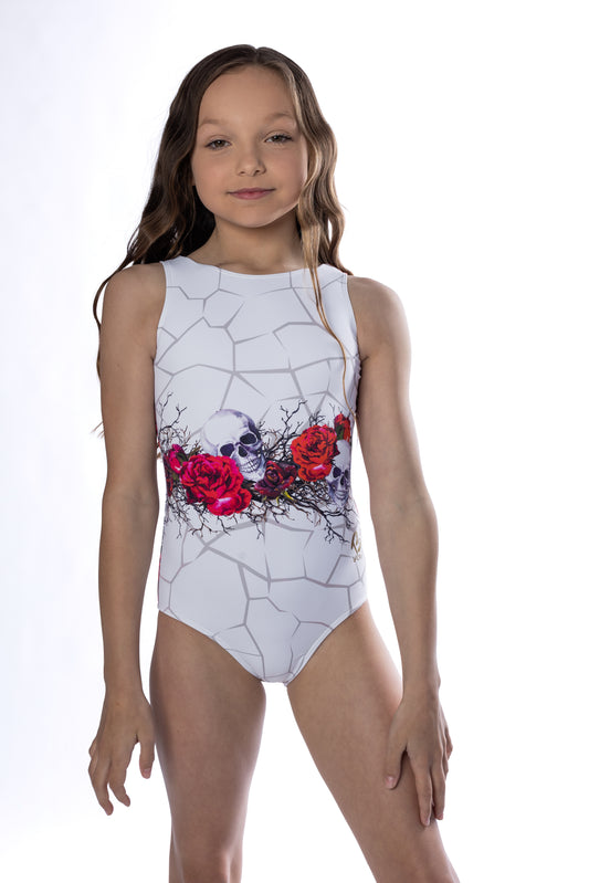 Skulls and Red Roses Leotard