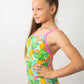 Pineapple Strappy Leotard Swimwear