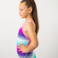 Strappy Blue Rasberry Leotard Swimwear