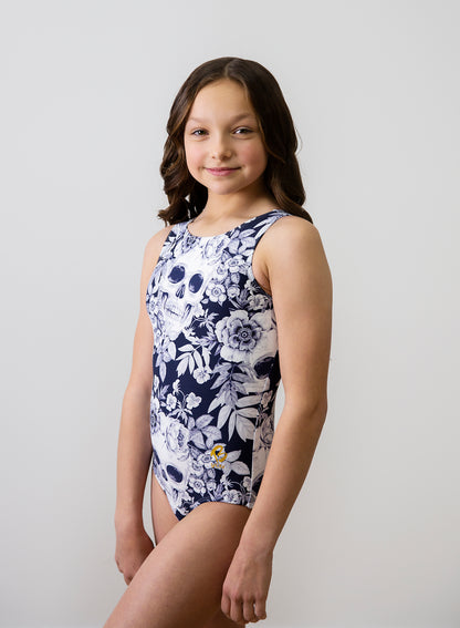 Skulls and Roses Leotard Swimwear