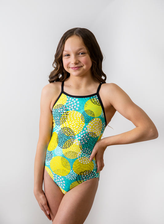 Sun Burst Strappy Leotard Swimwear