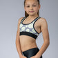 Yellow Lemon with Black Stripes Gymnastics Leotard Crop Top Sports Bra Australia, USA, UK, NZ Dance Kids Children